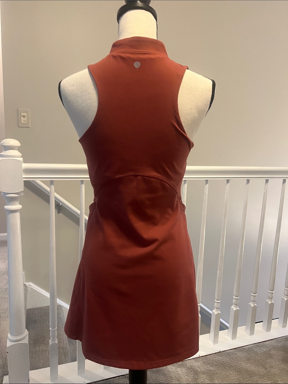 Zella Rust Zip-Front Sleeveless Mini Dress - Picture 4 of 4